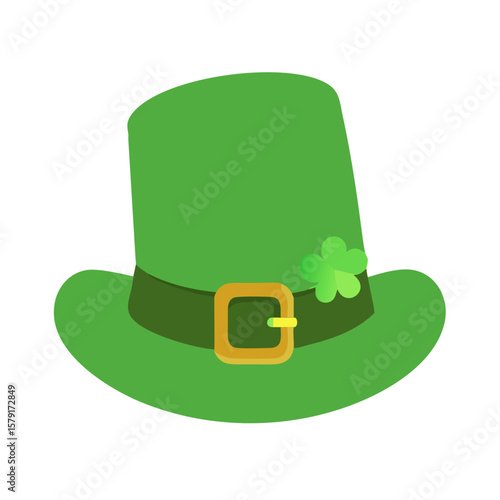 A Green Leprechaun Hat for St. Patrick's Day Celebration Illustration