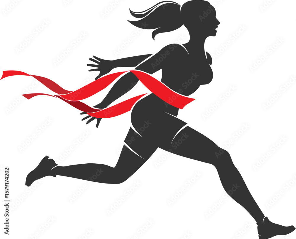 Obraz premium Female runner illustration