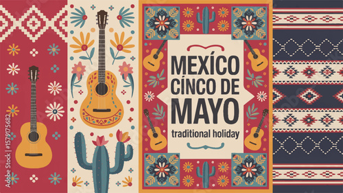 Vibrant mexican fiesta celebration cinco de mayo mexico