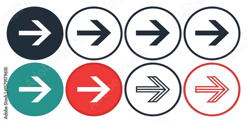 Free Download Vibrant Collection of Arrow Icons Pointing Right for Navigation and Design Purposes - Graphic Elements - GFXLoad