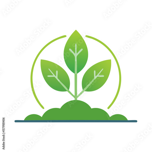 Growth Icon Isolated on a T...