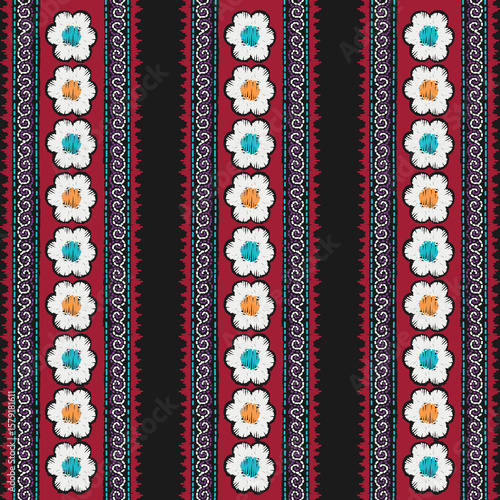 colorful fabric with flowers