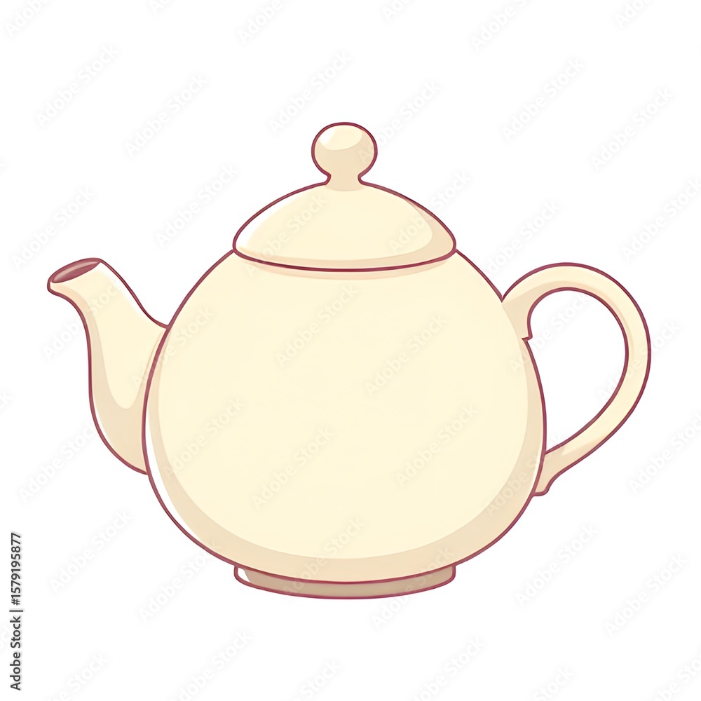 Obraz premium teapot illustration on a white background