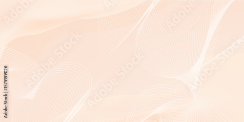 Abstract background with peach fuzz metaball shapes. Morphing organic blobs. Vector 3d illustration.