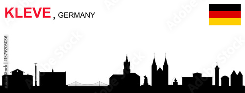Kleve Silhouette, NRW Germany " NO AI "