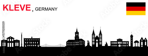 Kleve Silhouette, NRW Germany " NO AI "