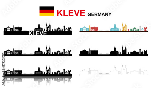 Kleve Silhouette, NRW Germany " NO AI "