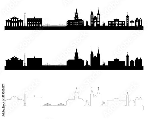 Kleve Silhouette, NRW Germany " NO AI "