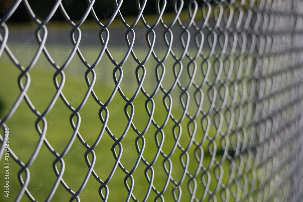 Fototapeta premium Closeup of Chain Link Fence