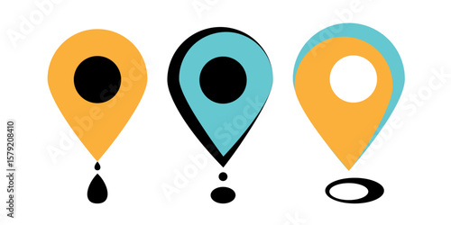 Geo tag vector icon. Geotag marker, place position symbol, gps pointer sign