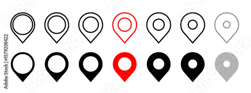 Geo tag vector icon. Geotag marker, place position symbol, gps pointer sign