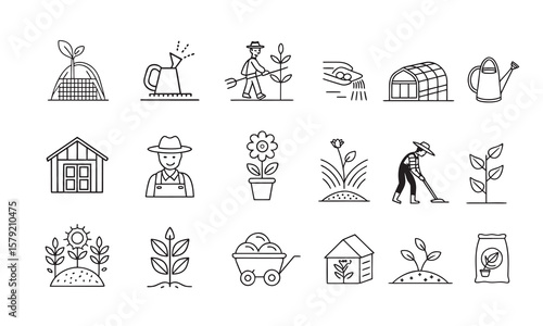 Gardening, Agriculture  icons