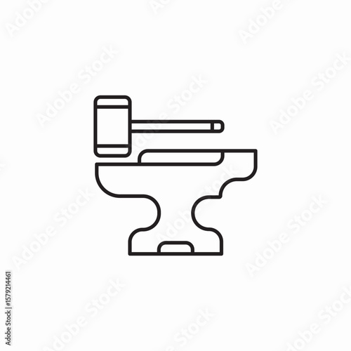 anvil hummer icon sign vector