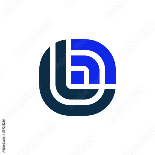 A rounded square logo with abstract blue lines representing wireless signals or connectivity, combined with a dark blue "L" or abstract shape, similar to a progress bar