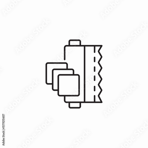 fabric materials icon sign vector