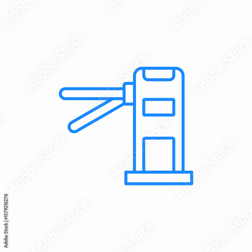 turnstile gate icon sign vector