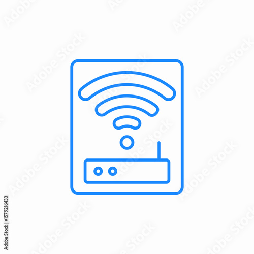 wifi device icon sign vector