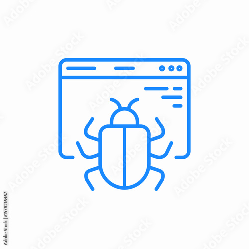 website bug icon sign vector