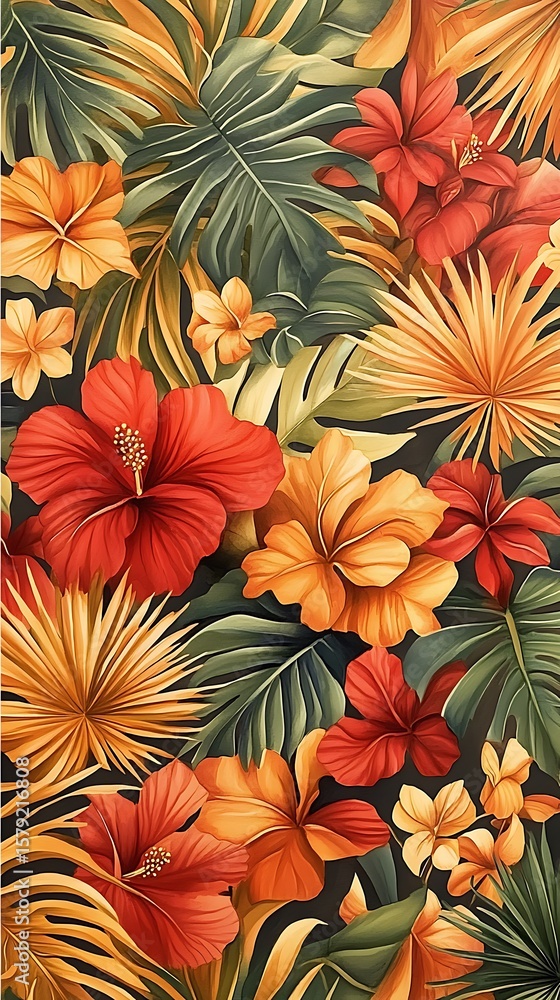 Naklejka premium 深紅の楽園