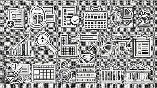 set of doodle icons