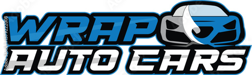 auto car wrap company logo vector illustration