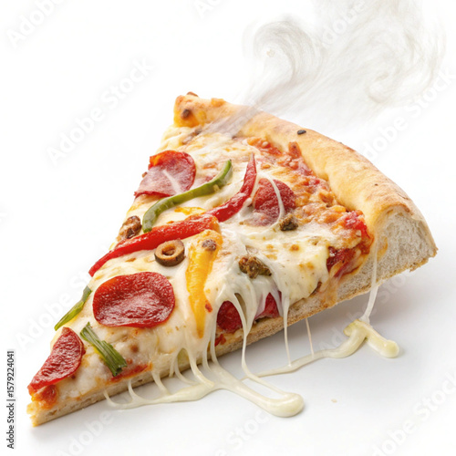 pizza on a white background