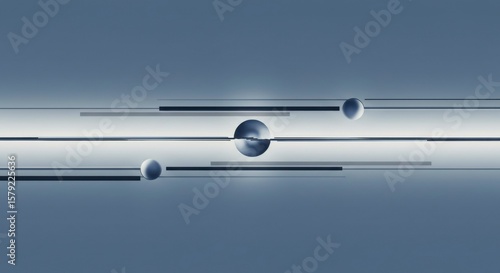 Abstract design with lines and circles.  Soft color palette