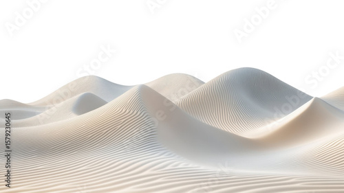 Smooth White Fabric Background with Soft Texture and Gentle Folds Isolated on White Background
