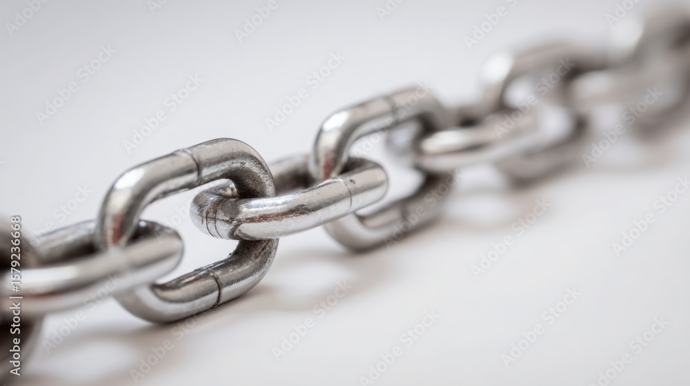 Obraz premium Intricate chain link symbolizing connection and values in a strategic culture conceptual design for visual representation