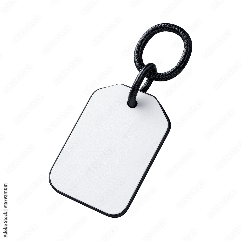 Fototapeta premium Blank price tag with black string loop
