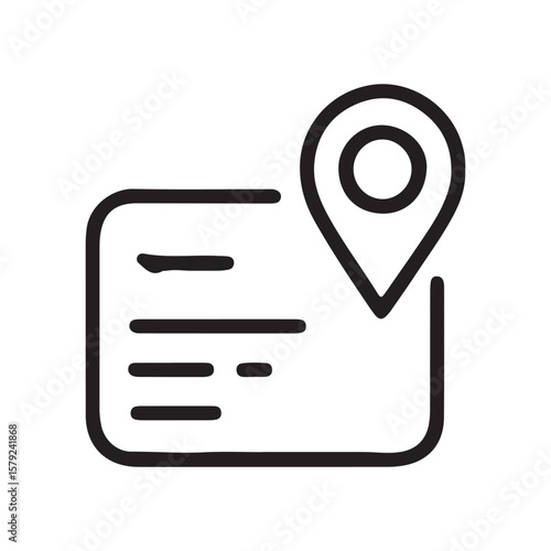 Location Pin on Business Card Design Modern Contact Information Graphics & Navigation