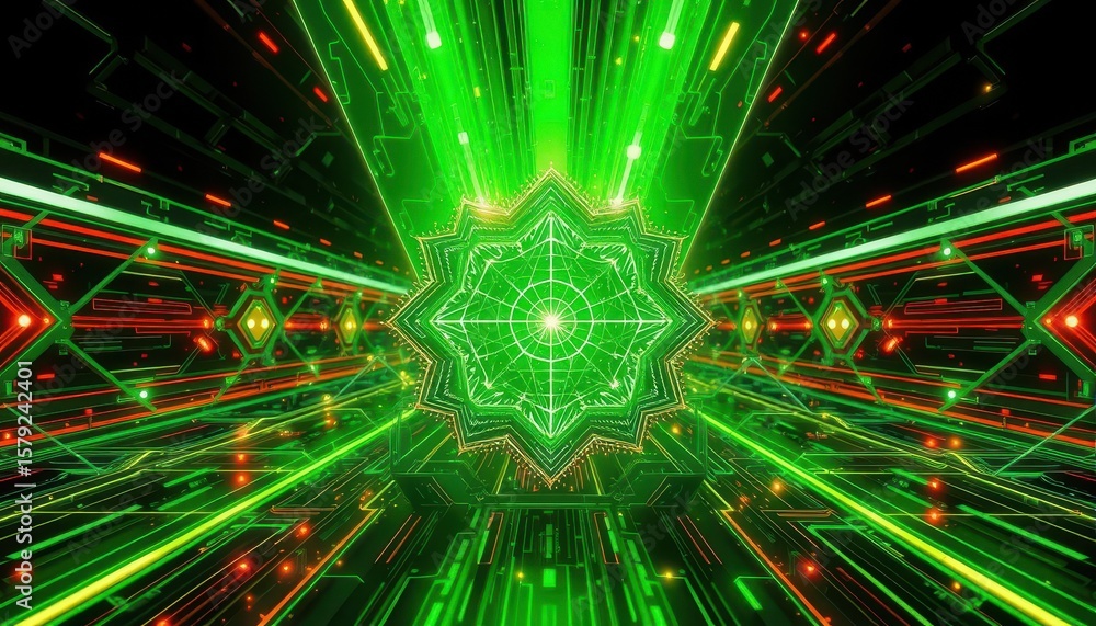 Fototapeta premium AI Futuristic Technology Circuit Background
