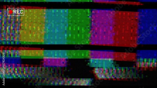 no signal old tv glitch effect. Glitch Error Video Damage. 4K Video film noise overlay