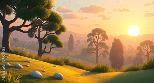  Sun going down, Dusk landscape, Twilight scene, Glowing sunset, Sunset over hills, Sunset over forest, Sunset mountains, Tranquil sunset, Romantic sunset, Vibrant sky, Sunset glow, Peaceful landscape