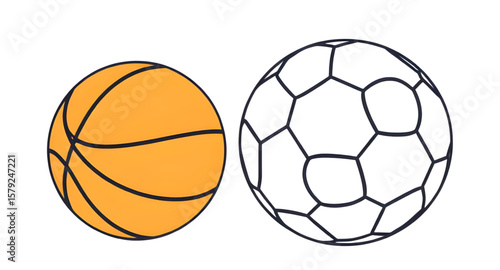 ball on white background, vector basketball, vector football, vector soccer, sports logo, basketball art, football art, soccer art, sports graphic, ball illustration set, ball isolated, athletic icons