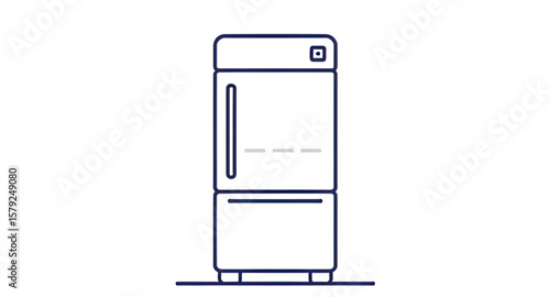 Fridge vector, Vector refrigerator icon, Kitchen appliance vector, Flat fridge illustration, Refrigerator clipart, Modern fridge vector, Double-door refrigerator, Fridge with freezer, Smart fridge vec