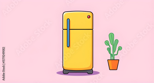 Refrigerator vector, Fridge vector, Vector refrigerator icon, Kitchen appliance vector, Flat fridge illustration, Refrigerator clipart, Modern fridge vector, Double-door refrigerator, Fridge with free