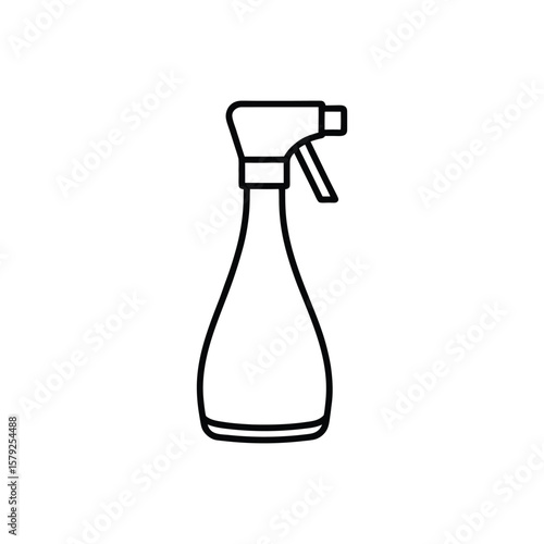 glass cleaner line art