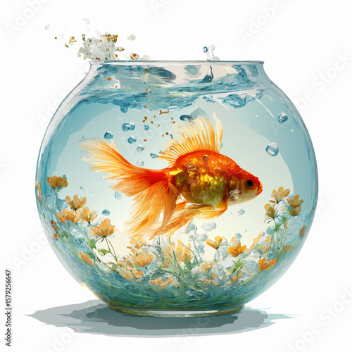 goldfish in aquarium