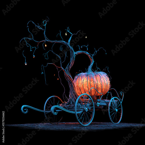 halloween pumpkin on a black background