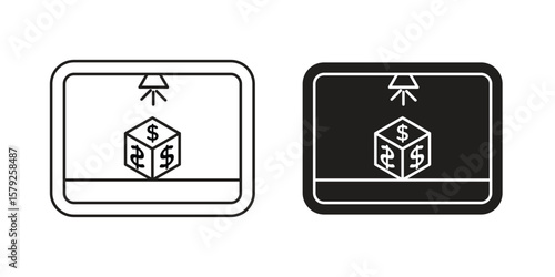 Business incubator icon outline and solid vector sign, linear pictograms