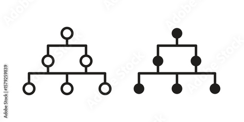 Consolidation icon outline and solid vector sign, linear pictograms