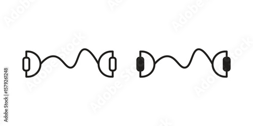 Exercise bands icon outline and solid vector sign, linear pictograms