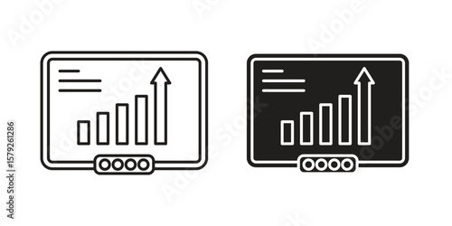 Equity derivatives icon outline and solid vector sign, linear pictograms