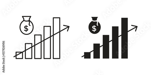 Fiscal policy icon outline and solid vector sign, linear pictograms