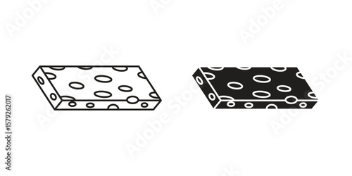 Halva icon outline and solid vector sign, linear pictograms