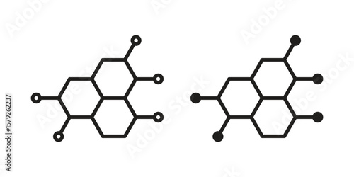 Hormones icon outline and solid vector sign, linear pictograms