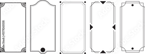 Vintage frames, design elements, background excluded. Decorative frame. Vector illustration