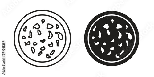 Leukemia icon outline and solid vector sign, linear pictograms
