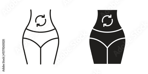 Metabolism icon outline and solid vector sign, linear pictograms